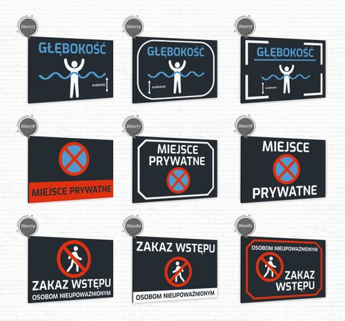 Tabliczka znak informacyjny 30x20 Antracyt POMOST PRYWATNY Nierdzewna na Arena.pl