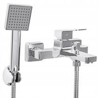 Bateria wannowa ścienna prysznicowa natryskowa kran chrom słuchawka