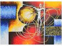 70X50CM BEZKRESNE UCZUCIA DWÓJ OBRAZ NIESYMETRYCZNY