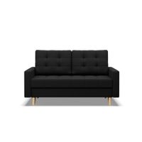 Sofa skandynawska, pikowana, NUBO, 152x92x92 cm, czarny | TYLETEGOTU