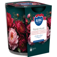 Świeca zapachowa BISPOL Aura sn72s-62 (Kwiatowy rytuał) ~22h