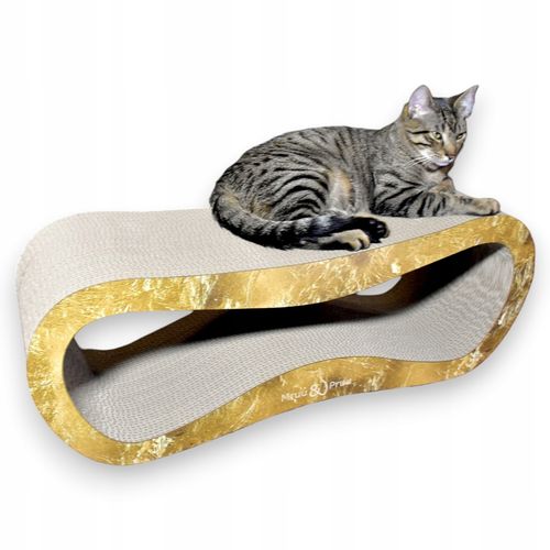 Drapak dla kota LEON | złoty | 78x28x24 cm | MruuPruu na Arena.pl