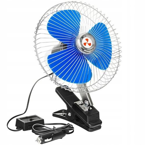 MOCNY WENTYLATOR WIATRAK SAMOCHODOWY 12V DO AUTA NA KRATKĘ KLIPS ŚRUBY na Arena.pl