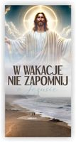 Baner religijny W WAKACJE NIE ZAPOMNIJ O JEZUSIE 200x100 cm różne wzory