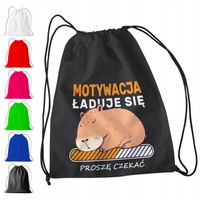CZARNY WOREK DO PRZEDSZKOLA SZKOŁY, NA WF - MOTYWACJA ŁADUJE SIĘ