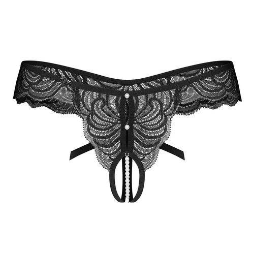 Otwarte stringi z perełkami Obsessive Trinise Crotchless Thong S/M na Arena.pl