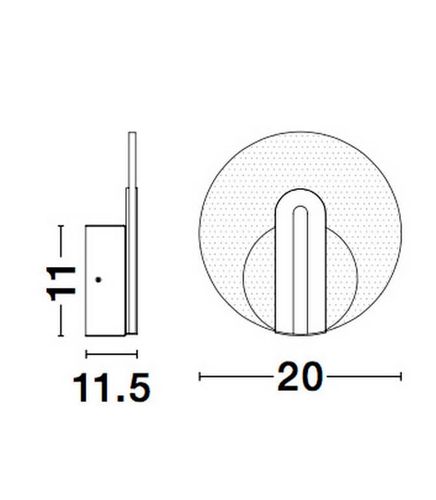 Okrągła lampa ścienna Ceja do sypialni LED 7W czarna złota na Arena.pl
