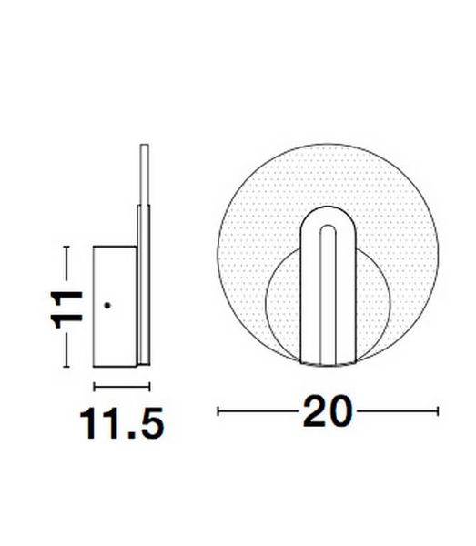 Okrągła lampa ścienna Ceja do sypialni LED 7W czarna złota zdjęcie 5