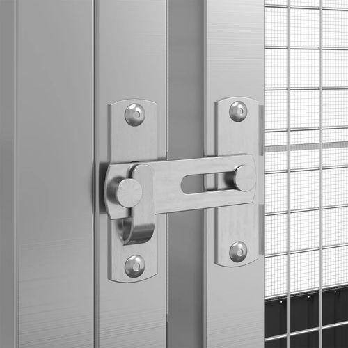 Woliera z przedłużeniem, srebrna, 1244x203x216 cm, stalowa na Arena.pl