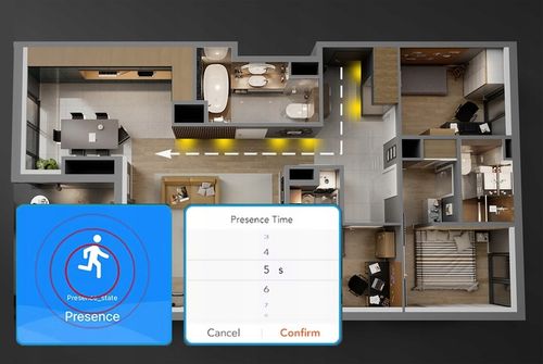 Sensor Czujnik Obecności 23GHz Ruchu Jasności Ścienny ZigBee TUYA Smart na Arena.pl