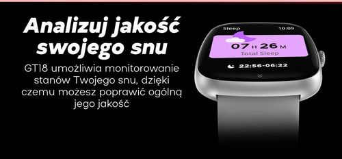 smartwatch damski gravity gt18-2 różowy pasek silikonowy + biały pasek na Arena.pl