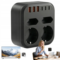 LISTWA PRĄDOWA 10 W 1 GNIAZDA AC EU USB A USB C SZYBKIE ŁADOWANIE CZARNA