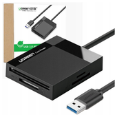 ugreen cr125 czytnik kart 4 w 1 usb 3.0, 0,5m (czarny)