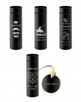 Kubek Termiczny z Grawerem Wyświetlacz 450ml Termos z Zaparzaczem na Kawę