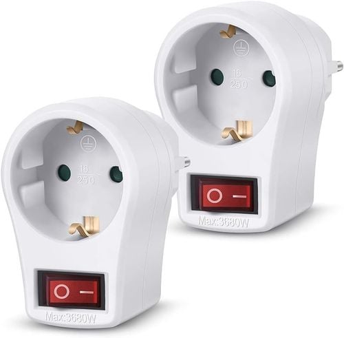 Gniazdko z Wyłącznikiem Elektryczne białe 2szt na Arena.pl