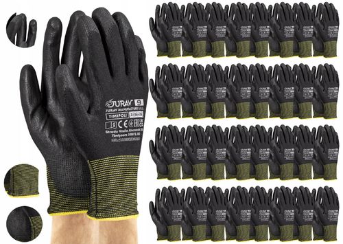 rękawice robocze czarne j-timipoli_bb9-l - 120 par na Arena.pl