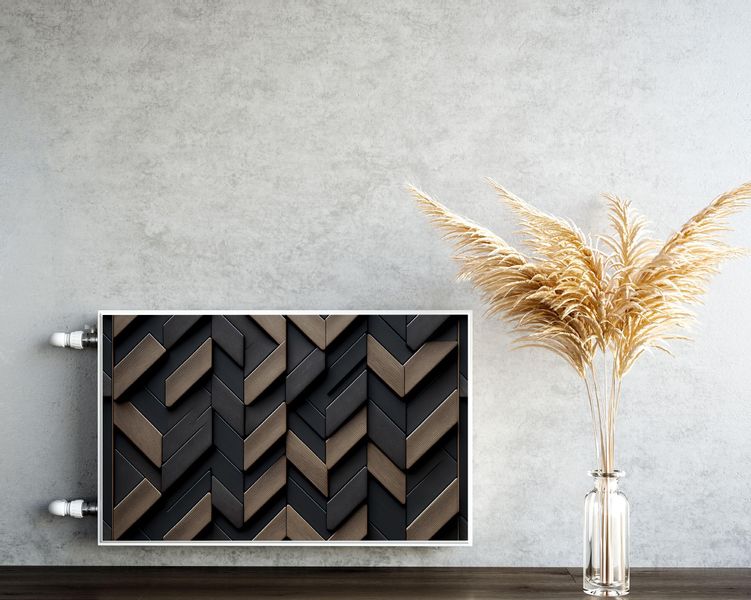 Magnetyczna MASKOWNICA Kaloryfera Drewno Abstrakcja Efekt 3D 110cm x 60cm zdjęcie 5