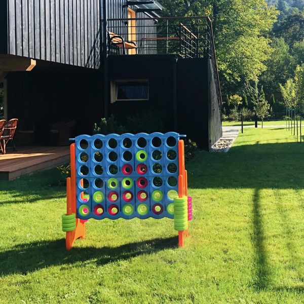 FEBER Gra Logiczna Strategiczna do Ogrodu Domu 4 Kółka w Linii Rzędzie Mega 4 in Line zdjęcie 8