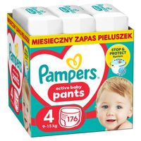 PAMPERS PANTS 4 ROZMIAR PIELUCHOMAJTKI DLA DZIECI 9-15kg GIGA ZAPAS 176szt