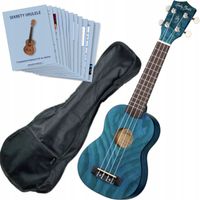 UK12 Stain Ash Blue (morski)Ukulele Sopranowe HarleyBenton +Pokrowiec, Kurs