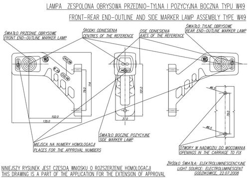 Lampa LED obrysowa przednio-tylna boczna (241L) na Arena.pl