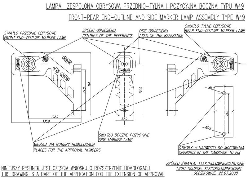 Lampa LED obrysowa przednio-tylna boczna (241L) zdjęcie 7