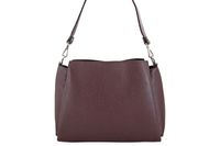 Torebka kuferek na szerokim pasku - Bordowa