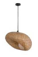 Stylowa Lampa Wisząca BEMIDI S boho mała Pleciona KLOSZ BAMBUSOWY