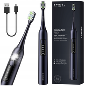Soniczna szczoteczka do zębów SPINEL CARE SmileOn PRO czarna 3 tryby + Ai