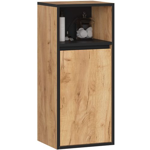 Szafka łazienkowa wisząca VAMI 35 cm 1 drzwi 3 półki - dąb craft czarny na Arena.pl