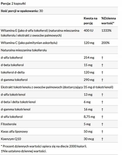 MRM Complete E - Pełne spektrum 7 WITAMIN E z Cq10 Wit C Fitosterole na Arena.pl