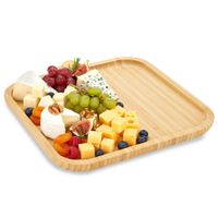 Talerz Bambusowy Kwadratowy Taca Patera na Przekąski Przystawki Sushi 25cm