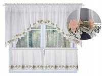 FIRANA GOTOWA Z GIPIURĄ I ZAZDROSTKAMI FIRANY WOAL do KUCHNI na TAŚMIE