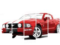 105CM 150CM OBRAZ 5 ELEM MUSTANG GT DRUK