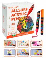 Markery Akrylowe 40 Pisaki Mazaki Flamastry Do Kamieni Ubrań Tkanin Szkła