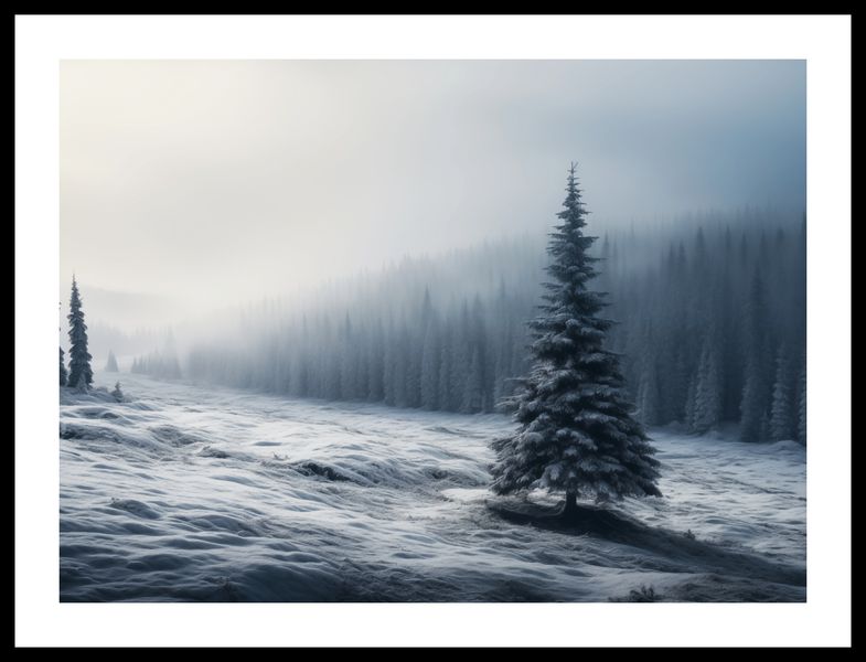 Plakat 55x40cm Samotna Choinka zdjęcie 3