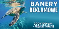 BANER REKLAMOWY OCZKOWANY 200x100 cm personalizowany nadruk PROJEKT GRATIS