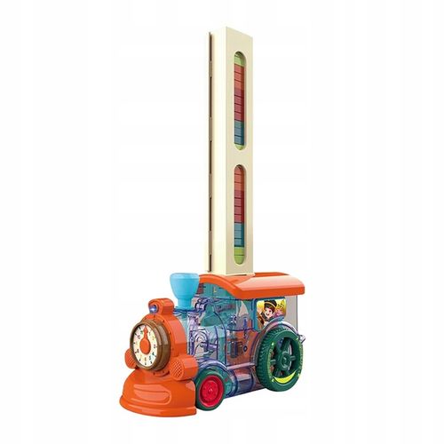 INTERAKTYWNA KOLOROWA CIUCHCIA POCIĄG UKŁADA DOMINO KLOCKI POCIĄG WOOPIE na Arena.pl