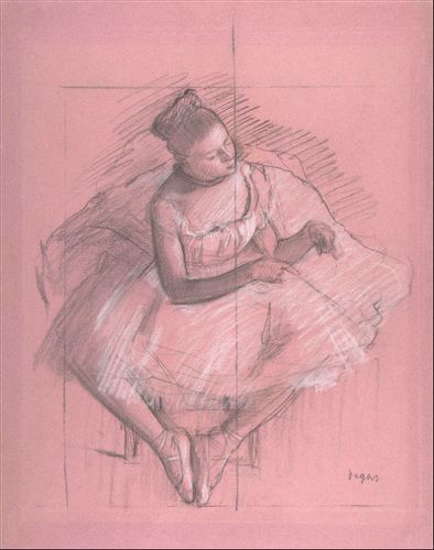 Seated Dancer, Edgar Degas - plakat 21x29,7 cm na Arena.pl