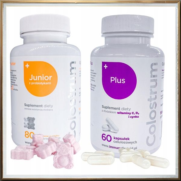 Suplement diety Colostrum JUNIOR oraz Colostrum PLUS odporność dla dzieci C zdjęcie 2