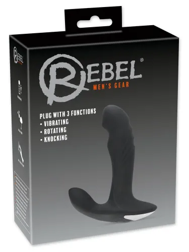 rebel plug pro - czarny model z masażerem krocza, 16,6 cm, 3 funkcje na Arena.pl