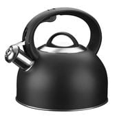 Czajnik stalowy tradycyjny z gwizdkiem 2,2l AYDEN czarny mat indukcja gaz