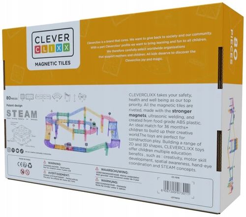 CLEVERCLIXX KLOCKI MAGNETYCZNE TOR WYŚCIGOWY LARGE RACE TRACK 80 EL. na Arena.pl