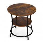 STOLIK KAWOWY LOFTOWY OKRĄGŁY MODERNHOME DĄB RUSTYKALNY