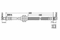 Renault Megane 2 - Zestaw Przewodów Hamulcowych Teflonowych W Oplocie
