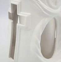 Znicz ceramiczny kapliczka biały 32cm z lampką led