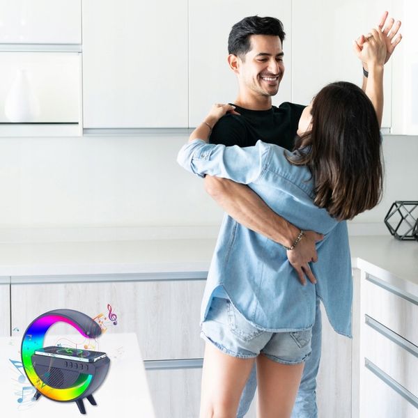 GŁOŚNIK MOBILNY PRZENOŚNY BEZPRZEWODOWE ŁADOWANIE BLUETOOTH LAMPKA RGB zdjęcie 11