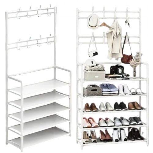 STOJAK NA BUTY WIESZAK NA UBRANIA WIESZAKI BIAŁY SZAFKA STOJĄCY na Arena.pl