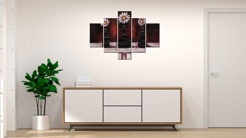 Obraz Płótno 100X70 Tercet Margaretkowy na Arena.pl