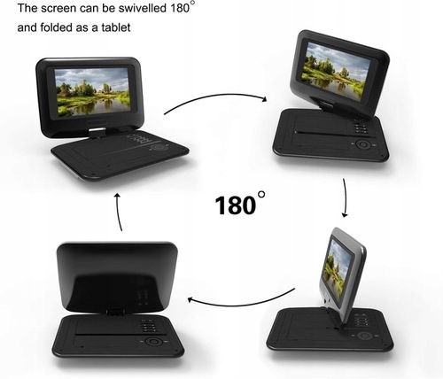 PRZENOŚNY ODTWARZACZ DVD 9,5'' SENDERS USB na Arena.pl